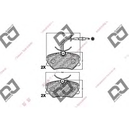 Foto Kit pastiglie freno, Freno a disco DJ PARTS BP1390