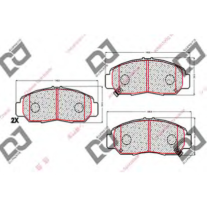 Photo Brake Pad Set, disc brake DJ PARTS BP1762