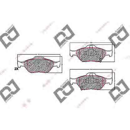 Photo Brake Pad Set, disc brake DJ PARTS BP1614