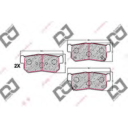 Photo Brake Pad Set, disc brake DJ PARTS BP1627