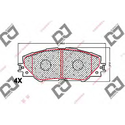 Foto Kit pastiglie freno, Freno a disco DJ PARTS BP1637