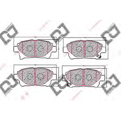 Foto Kit pastiglie freno, Freno a disco DJ PARTS BP1648