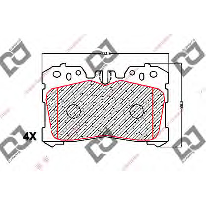 Foto Bremsbelagsatz, Scheibenbremse DJ PARTS BP1651