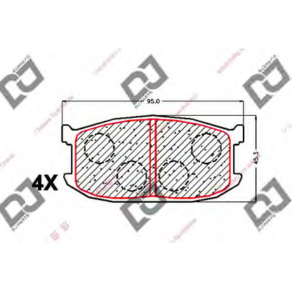 Foto Kit pastiglie freno, Freno a disco DJ PARTS BP1657