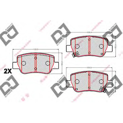 Photo Brake Pad Set, disc brake DJ PARTS BP2099