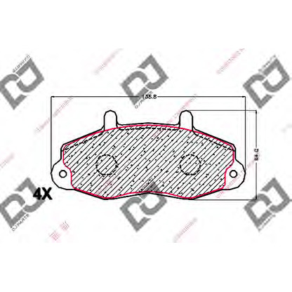 Photo Brake Pad Set, disc brake DJ PARTS BP1688