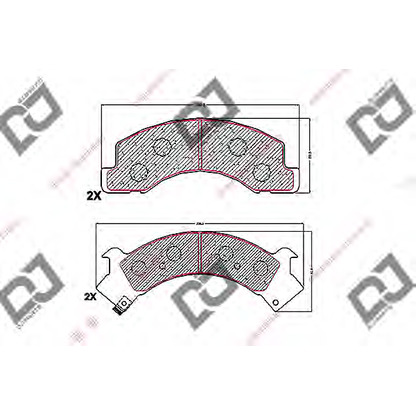 Foto Kit pastiglie freno, Freno a disco DJ PARTS BP1726