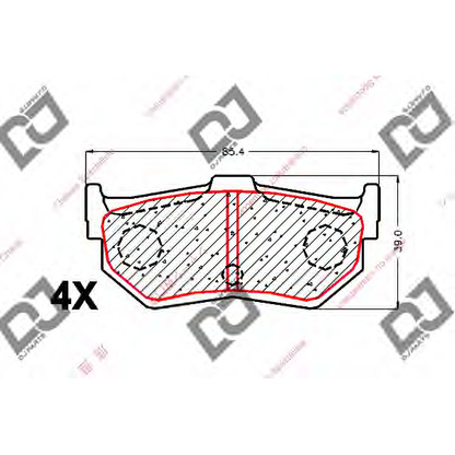 Photo Brake Pad Set, disc brake DJ PARTS BP1739