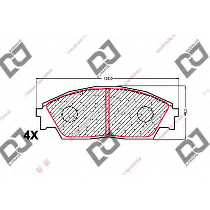 Foto Kit pastiglie freno, Freno a disco DJ PARTS BP1742