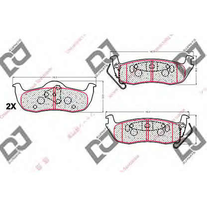 Photo Brake Pad Set, disc brake DJ PARTS BP2027