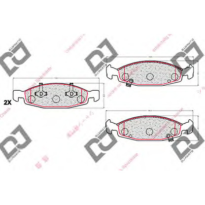 Foto Bremsbelagsatz, Scheibenbremse DJ PARTS BP2029