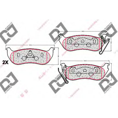 Photo Brake Pad Set, disc brake DJ PARTS BP2034