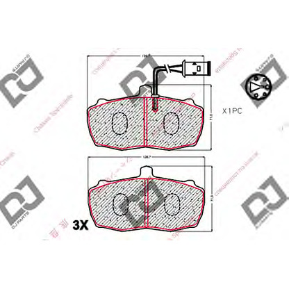 Foto Bremsbelagsatz, Scheibenbremse DJ PARTS BP2035