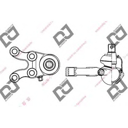 Zdjęcie Przegub mocujący / prowadzący DJ PARTS DB1032