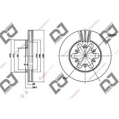 Photo Brake Disc DJ PARTS BD1056