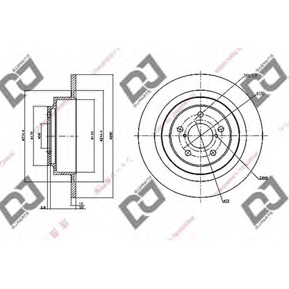 Zdjęcie Tarcza hamulcowa DJ PARTS BD1072