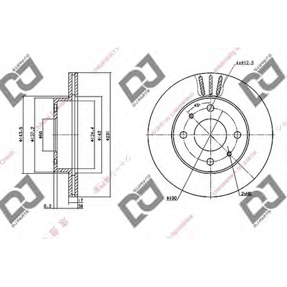 Фото Тормозной диск DJ PARTS BD1074