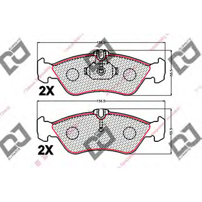 Photo Brake Pad Set, disc brake DJ PARTS BP2163