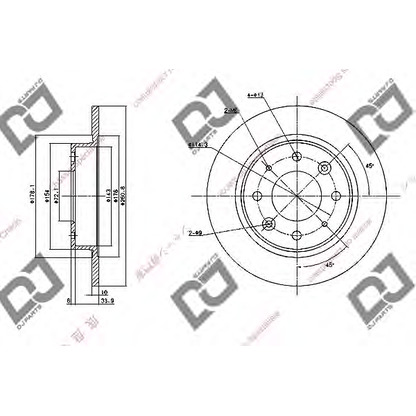 Photo Brake Disc DJ PARTS BD1093