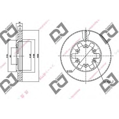 Zdjęcie Tarcza hamulcowa DJ PARTS BD1102