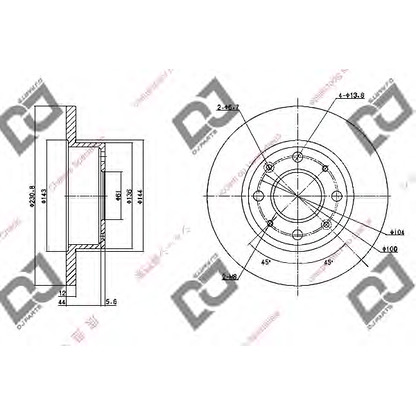 Zdjęcie Tarcza hamulcowa DJ PARTS BD1109