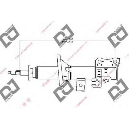 Foto Stoßdämpfer DJ PARTS DS1241GS