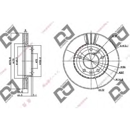 Foto Bremsscheibe DJ PARTS BD1114