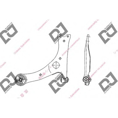 Фото Рычаг независимой подвески колеса, подвеска колеса DJ PARTS DA1070