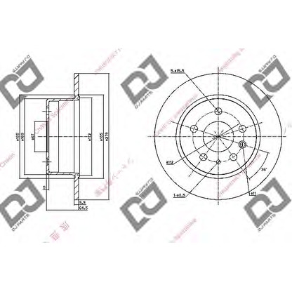 Zdjęcie Tarcza hamulcowa DJ PARTS BD1127