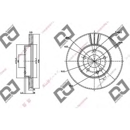 Zdjęcie Tarcza hamulcowa DJ PARTS BD1134