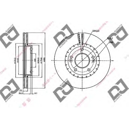 Photo Brake Disc DJ PARTS BD2064