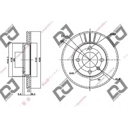 Zdjęcie Tarcza hamulcowa DJ PARTS BD1175