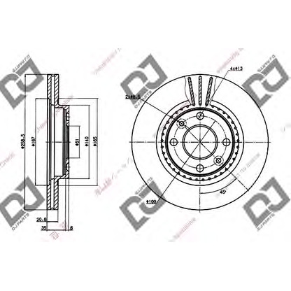 Foto Disco de freno DJ PARTS BD1188