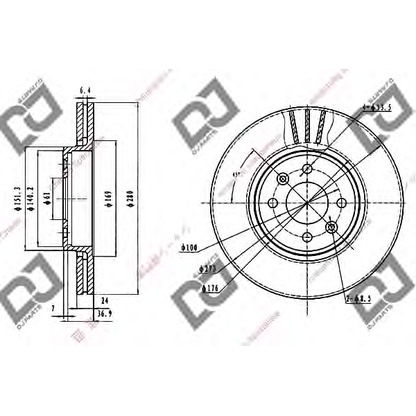 Zdjęcie Tarcza hamulcowa DJ PARTS BD1192