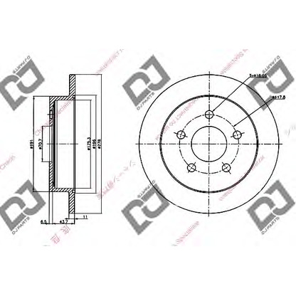 Фото Тормозной диск DJ PARTS BD1196