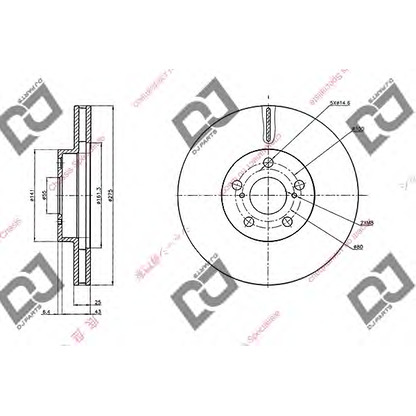 Zdjęcie Tarcza hamulcowa DJ PARTS BD1952