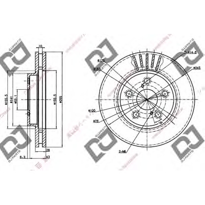 Foto Bremsscheibe DJ PARTS BD1228