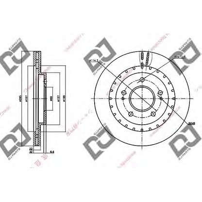 Photo Brake Disc DJ PARTS BD1237