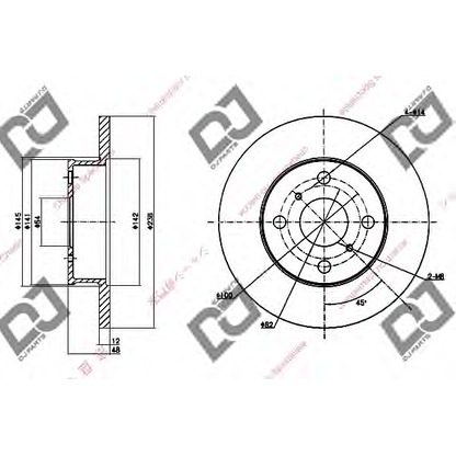 Zdjęcie Tarcza hamulcowa DJ PARTS BD1241