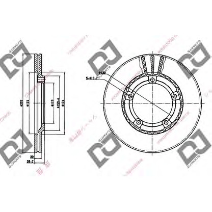 Zdjęcie Tarcza hamulcowa DJ PARTS BD1255