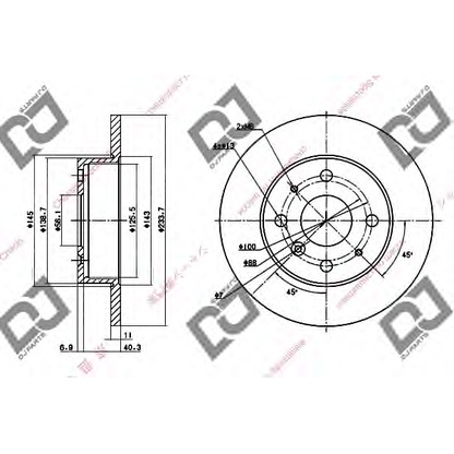 Foto Disco de freno DJ PARTS BD1261