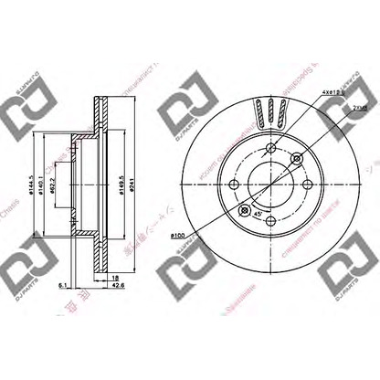 Zdjęcie Tarcza hamulcowa DJ PARTS BD1277