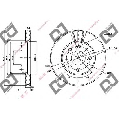 Фото Тормозной диск DJ PARTS BD1278