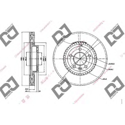 Foto Disco de freno DJ PARTS BD1850