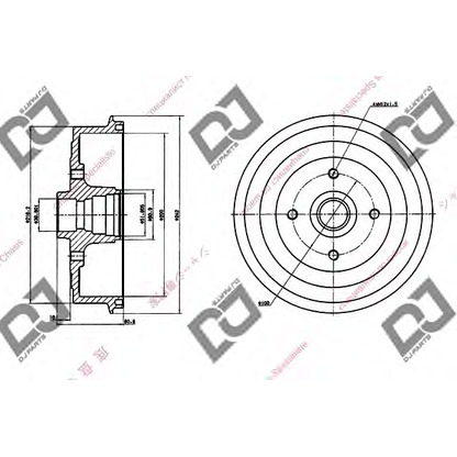 Foto Tamburo freno DJ PARTS BR1099