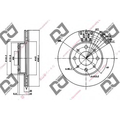 Zdjęcie Tarcza hamulcowa DJ PARTS BD1294