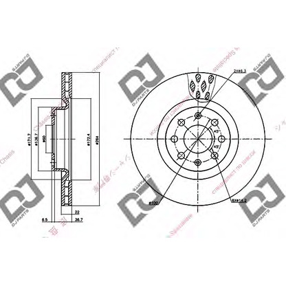 Photo Brake Disc DJ PARTS BD1296