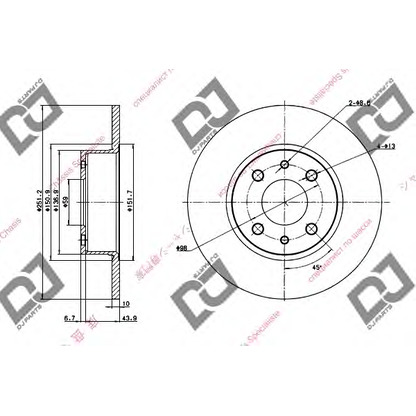 Фото Тормозной диск DJ PARTS BD1298