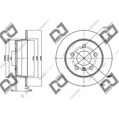 Photo Brake Disc DJ PARTS BD1302