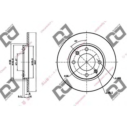 Foto Disco de freno DJ PARTS BD1309